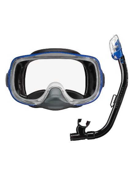 REEF TOURER/リーフツアラー 3眼排水弁付マスク＆ハイパードライエリートトップスノーケル　高性能シリコーン2点セット/コンボセット