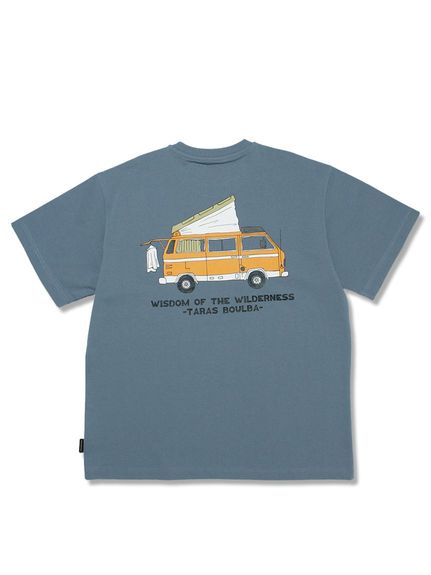 TARAS BOULBA/ヘビーコットン プリントＴシャツ(キャンピングカー）/Tシャツ