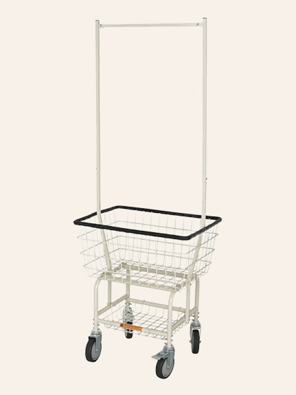 DULTON/LAUNDRY CART WITH POLE RACK IVORY/収納・キャリー・その他グッズ