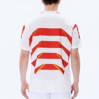 12,400円ラグビー  赤白ボーダーシャツ ラグビージャージ 長袖 刺繍ロゴ 桜 日本代表
